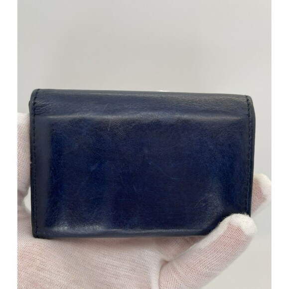 Chloe Leather 6 Ring Key Case Navy Blue Authentic/93